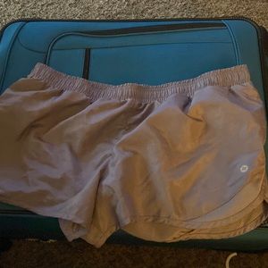 Light purple running shorts